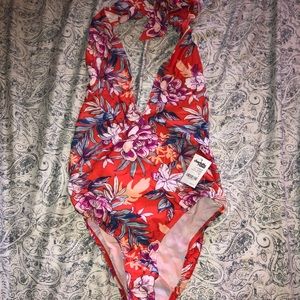 Multi color one piece swimsuit